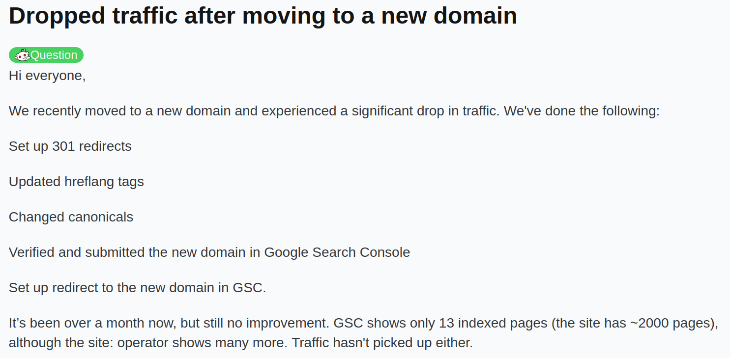 Illustration of issues from botched domain migrations
