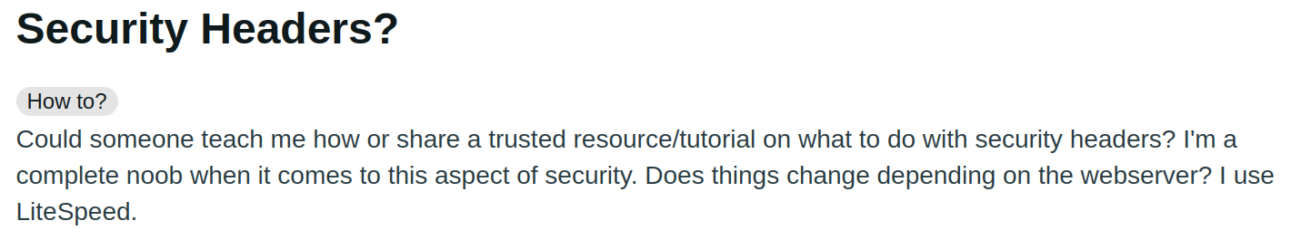 Illustration for missing or incorrect security headers